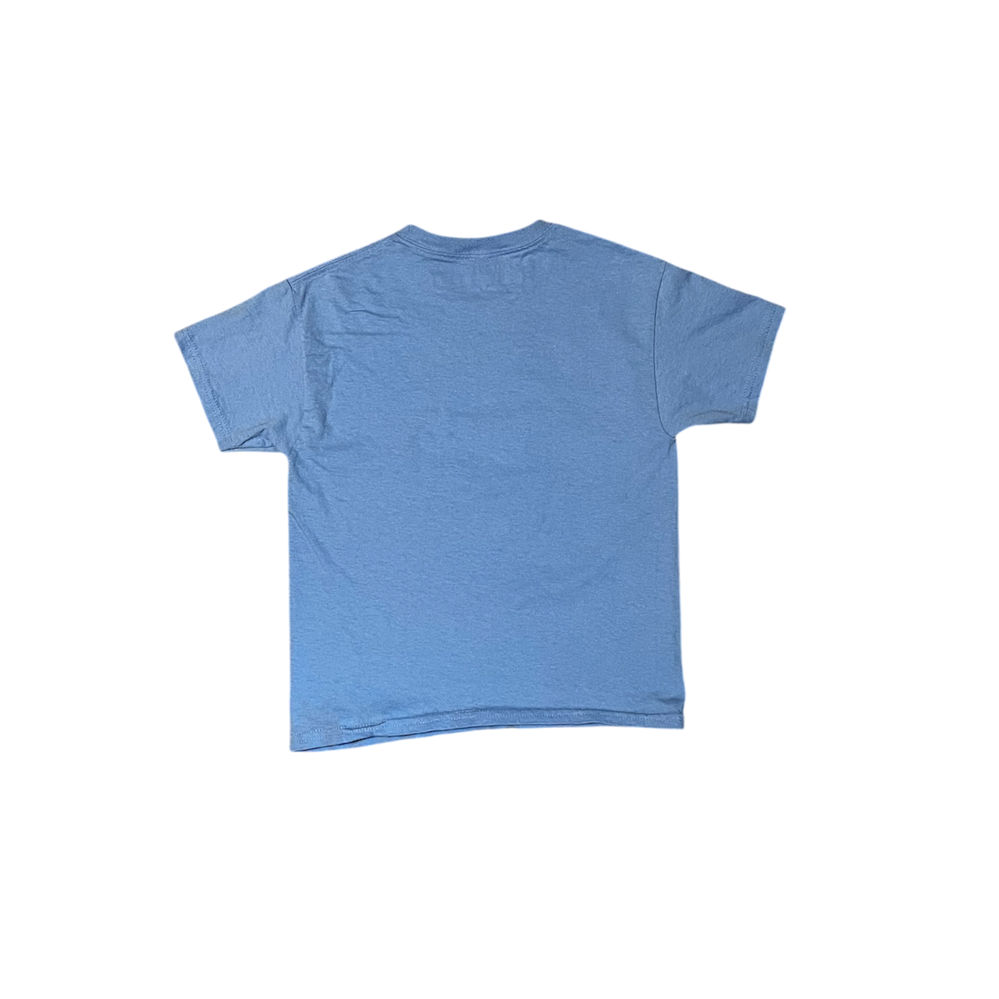 A light blue short-sleeve crewneck t-shirt shown flat against a solid white background.