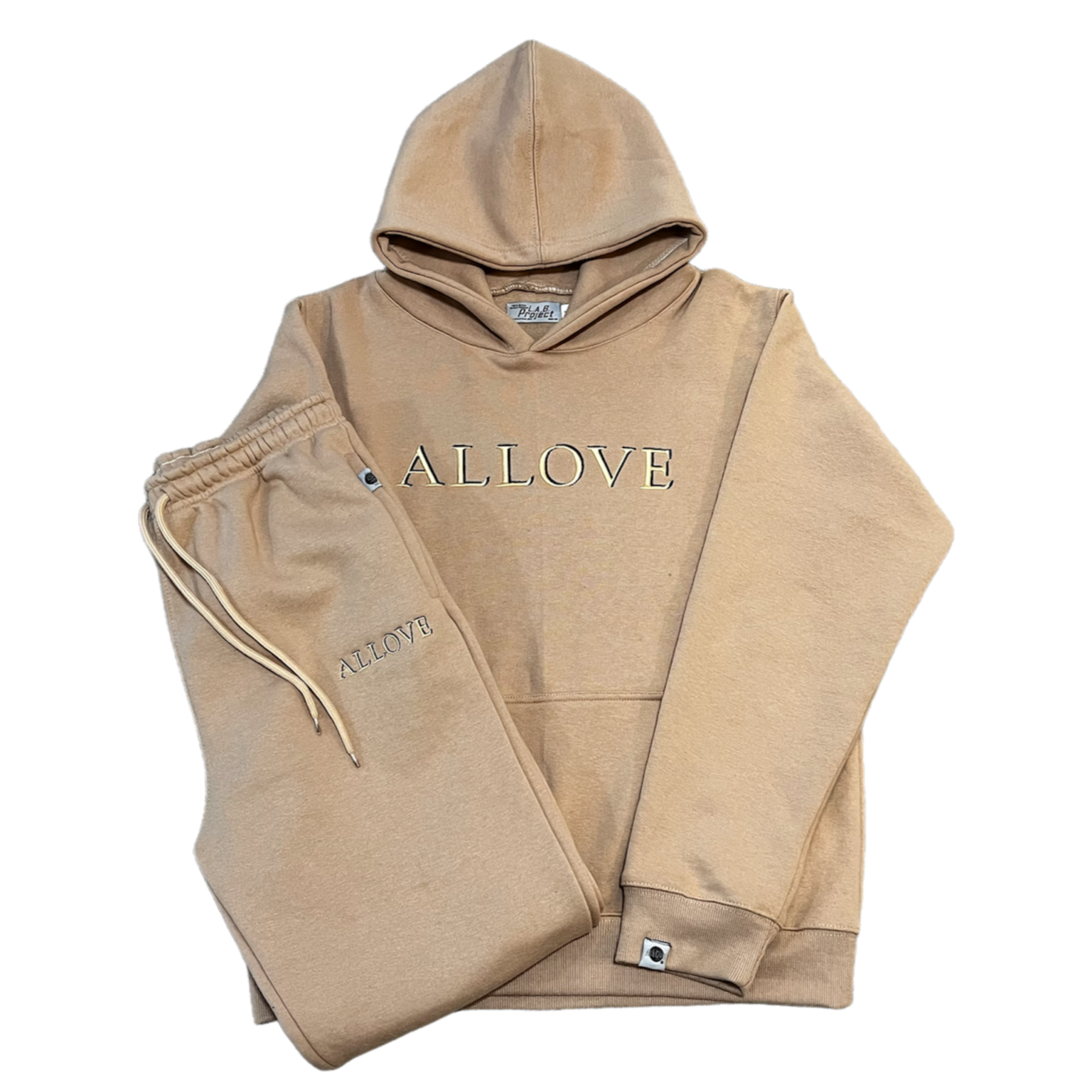 Cream Sweatsuit allovewrld