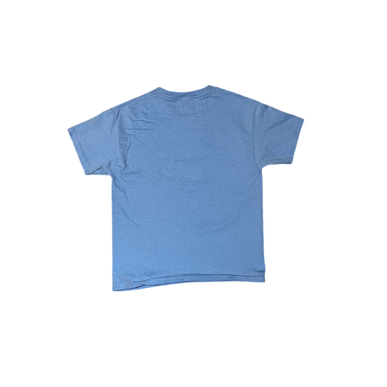 A light blue short-sleeve crewneck t-shirt shown flat against a solid white background.